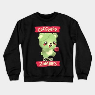 Coffee zombie bear Crewneck Sweatshirt